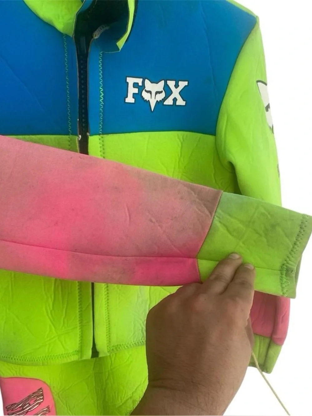 vintage 1990s Fox Racing two-piece jet ski water sports wetsuit size Small